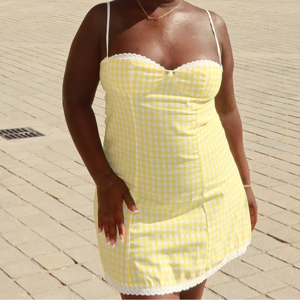 Yellow Gingham Dress